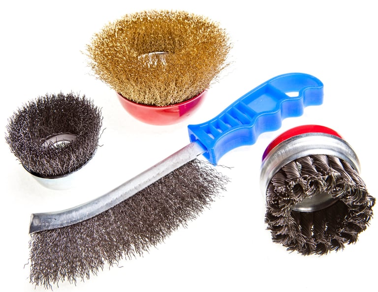 Industrial wire brush for swarf removal in machining applications